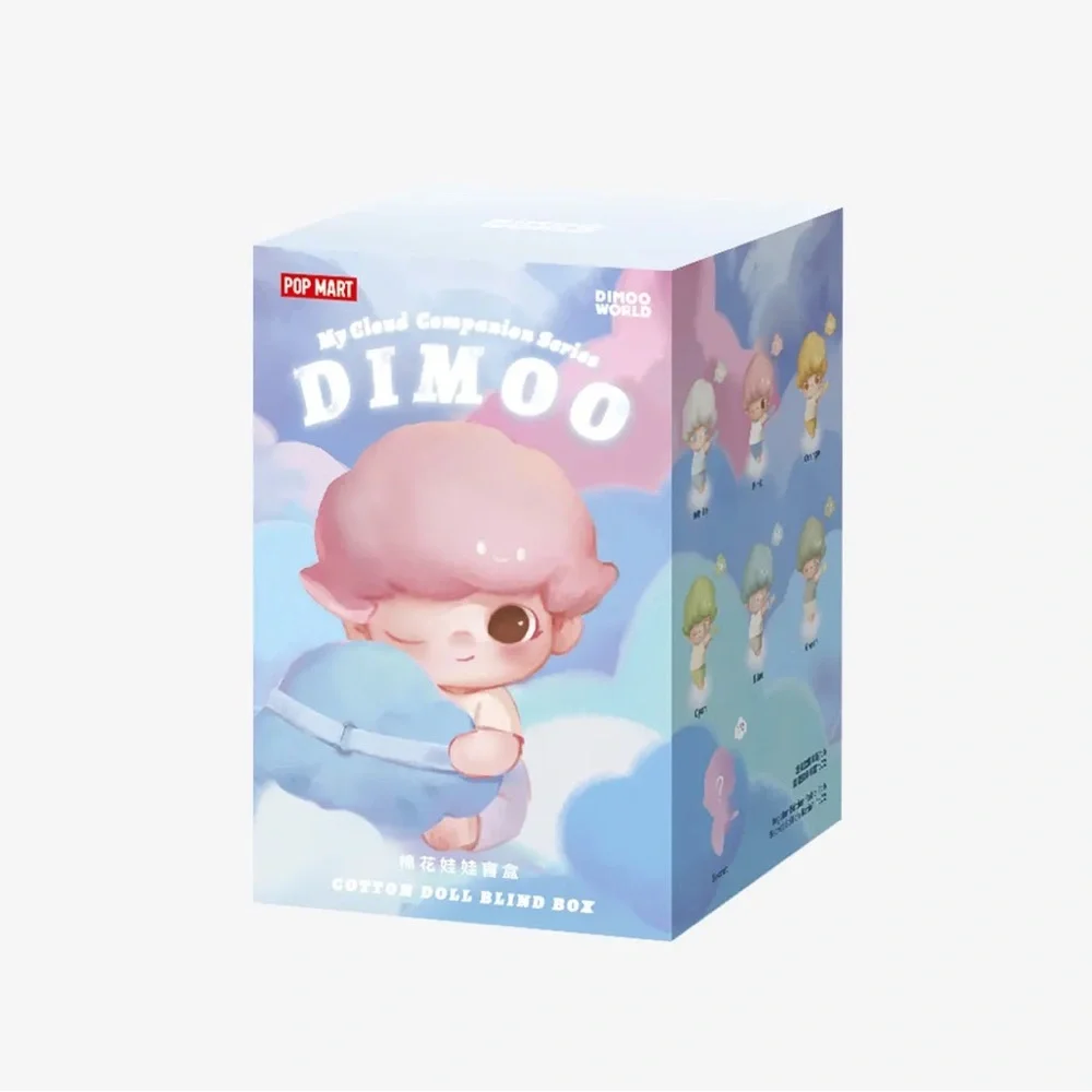 DIMOO My Cloud Companion Series Blue Clouds White Cotton Doll Mug Holder- Sealed